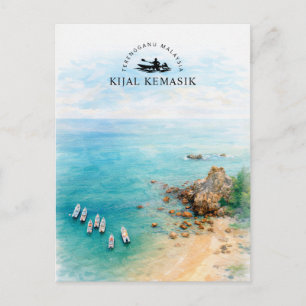 Cartes Pour Fêtes Annuelles Kijal Kemasik Terengganu Malaisie   Aquarelle