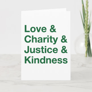 Cartes Pour Fêtes Annuelles Kind Words Holiday Card (Green)