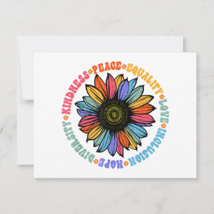 Cartes Pour Fêtes Annuelles Kindness Peace Equality Love Hope Diversity Human