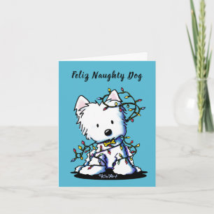 Cartes Pour Fêtes Annuelles KiniArt enchanté Westie