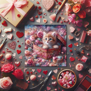 Cartes Pour Fêtes Annuelles Kit de pastels à l'aquarelle Chat Chéri Bonbon Sai