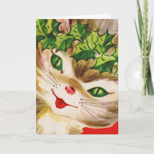 Cartes Pour Fêtes Annuelles Kitten, Fröhliche Weihnachten !
