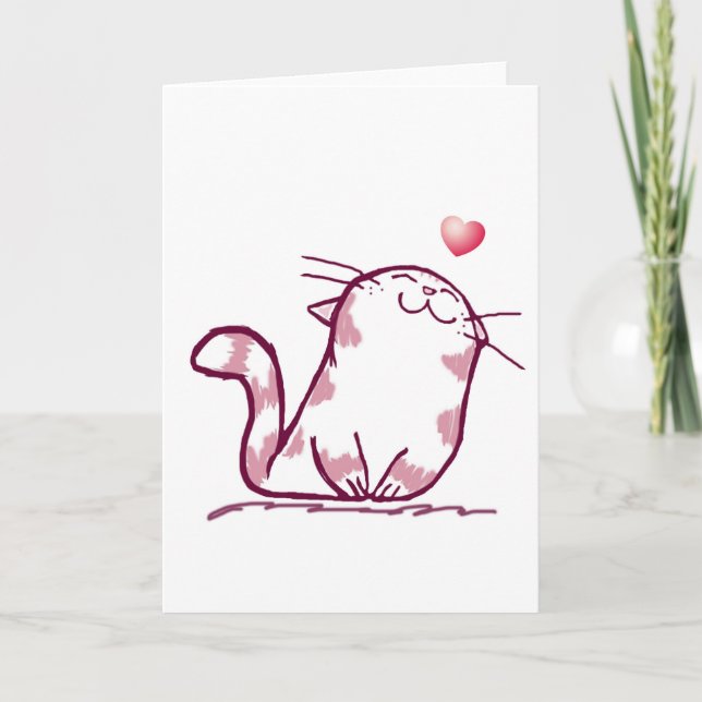 Cartes Pour Fêtes Annuelles Kitty Love (Devant)
