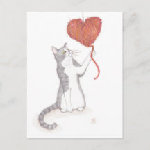 Kitty & Yarn Heart Valentine