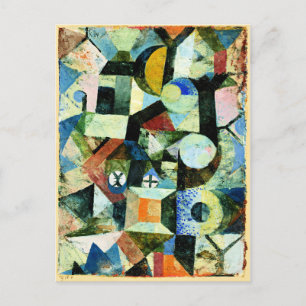 Cartes Pour Fêtes Annuelles Klee - Composition with the Yellow Half Moon