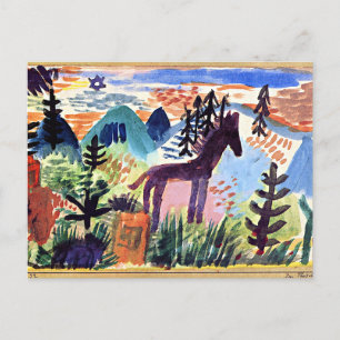Cartes Pour Fêtes Annuelles Klee - Le Cheval, célèbre peinture