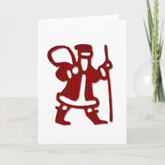 Cartes Pour Fêtes Annuelles Knit Père Noël