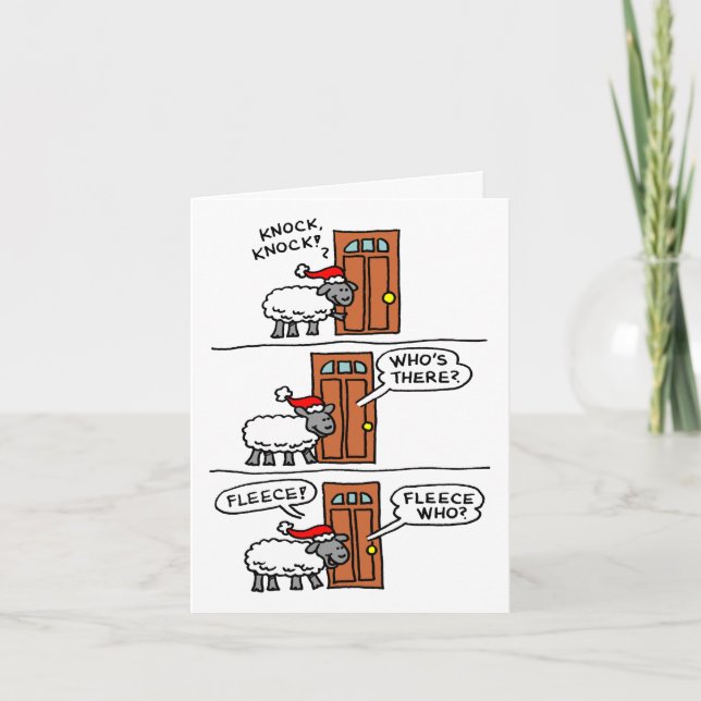 Cartes Pour Fêtes Annuelles Knock Fleece Noël (Devant)