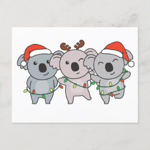 Cartes Pour Fêtes Annuelles Koala Christmas Animaux mignons Koalas