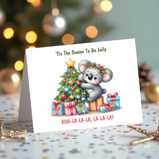 Cartes Pour Fêtes Annuelles Koala de fête - C'est la saison d'être joyeux