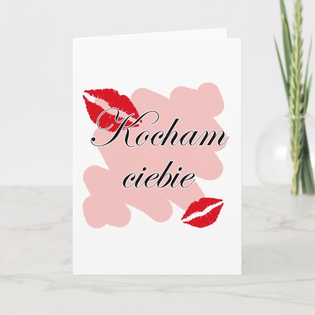 Cartes Pour Fêtes Annuelles Kocham ciebie - Polonais Je vous aime (Devant)
