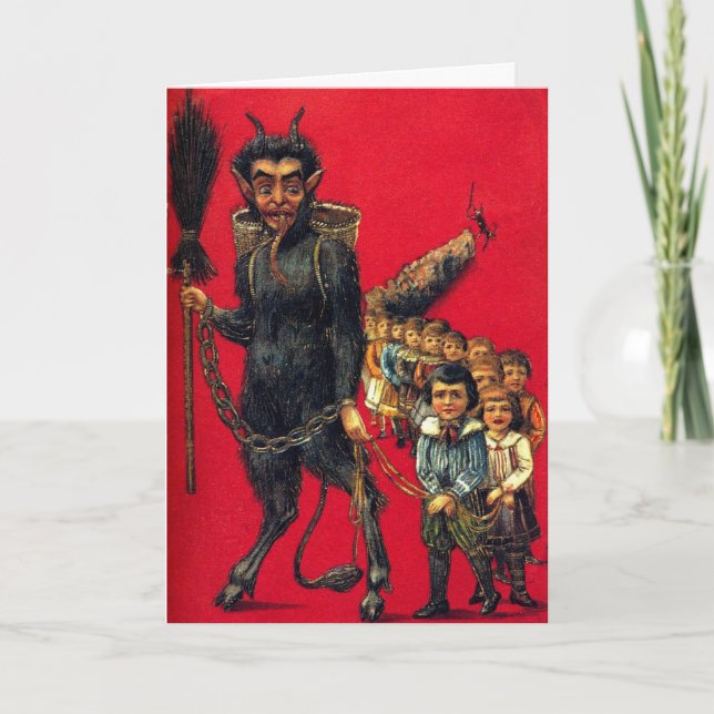 Cartes Pour Fêtes Annuelles Krampus (Devant)
