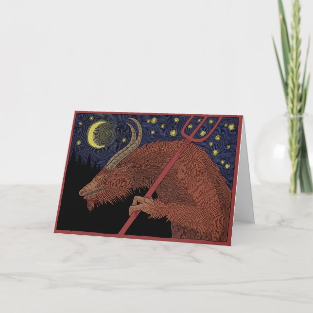 Cartes Pour Fêtes Annuelles Krampus (Devant)