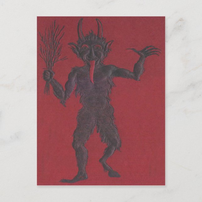 Cartes Pour Fêtes Annuelles Krampus (Devant)