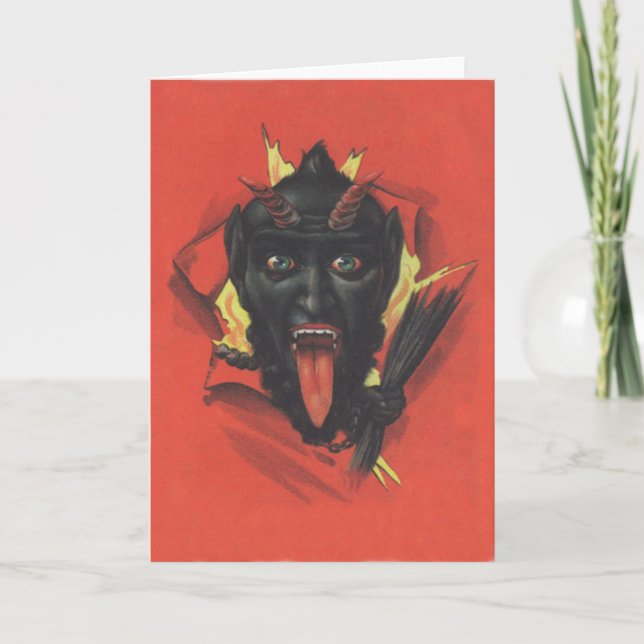 Cartes Pour Fêtes Annuelles Krampus (Devant)