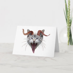 Cartes Pour Fêtes Annuelles Krampus Cat