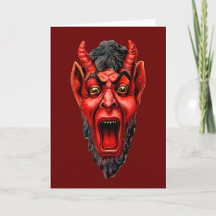 Cartes Pour Fêtes Annuelles Krampus de culture vintage