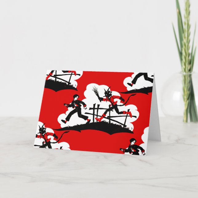 Cartes Pour Fêtes Annuelles krampus de Noël (Devant)