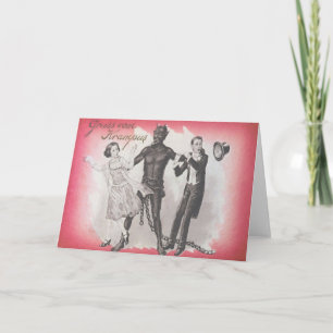 Cartes Pour Fêtes Annuelles Krampus kidnapping