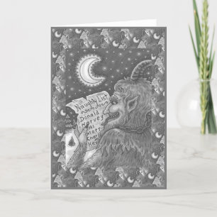 CARTES POUR FÊTES ANNUELLES KRAMPUS NAUGHTLIST, HISTOIRE DE NOËL CRAYANTE