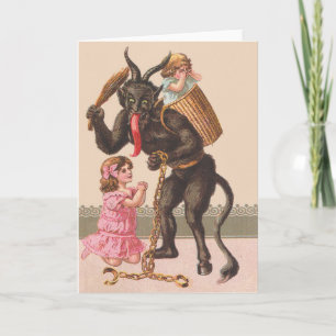 Cartes Pour Fêtes Annuelles Krampus punissant la chaîne de commutateur