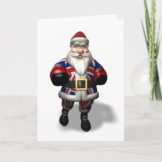 Cartes Pour Fêtes Annuelles Kris Kringle Le Jour De La Boxe (Devant)