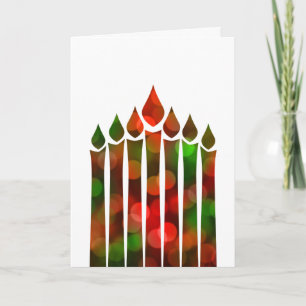 Cartes Pour Fêtes Annuelles Kwanzaa Bokeh Kinara