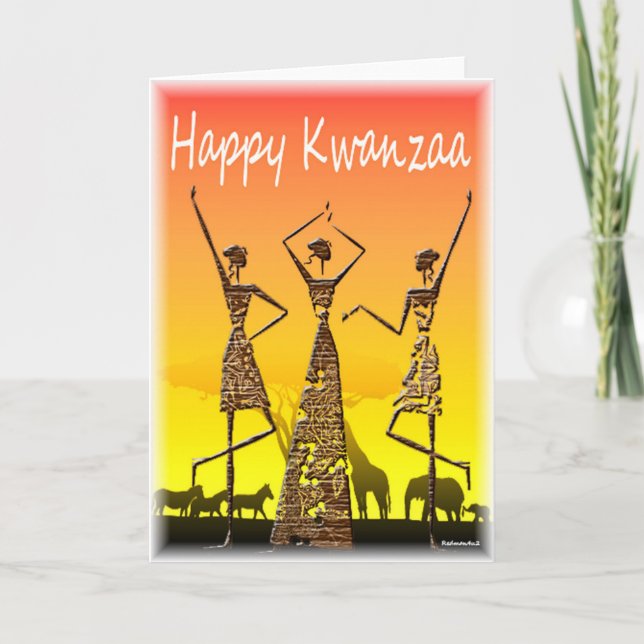 Cartes Pour Fêtes Annuelles Kwanzaa heureux (Devant)