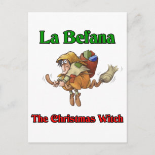 Cartes Pour Fêtes Annuelles La Befana la sorcière de Noël.