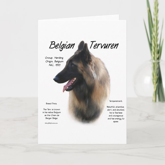 Cartes Pour Fêtes Annuelles La Belge Tervuren rencontre la race (Devant)
