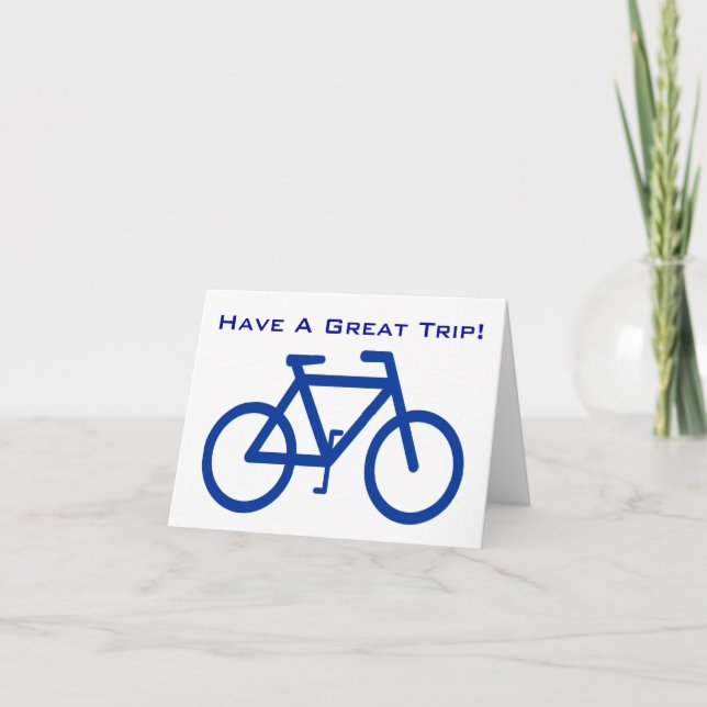 Cartes Pour Fêtes Annuelles La bicyclette ont un grand voyage de bicyclette (Devant)