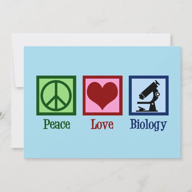 Cartes Pour Fêtes Annuelles La biologie de l'amour pour la paix (Devant)