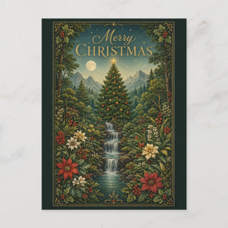 Cartes Pour Fêtes Annuelles La Cascade de la Magie de Noël