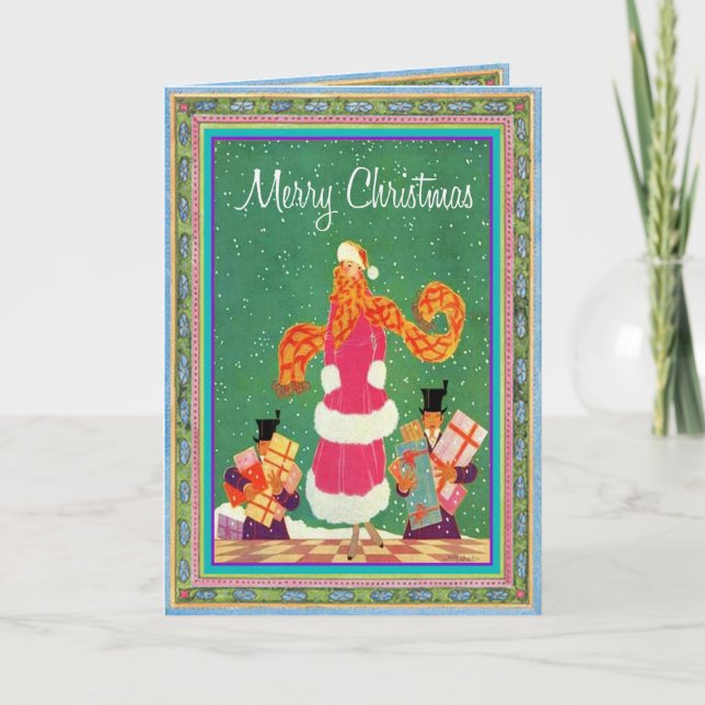 Cartes Pour Fêtes Annuelles La chic Mme Claus (Devant)