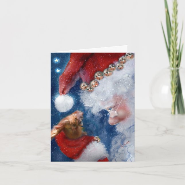 Cartes Pour Fêtes Annuelles La clause du Père Noël s'installe pour Noël (Devant)