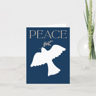 Cartes Pour Fêtes Annuelles La colombe de la paix Design de Noël bleu