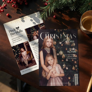 Cartes Pour Fêtes Annuelles La couverture du magazine de photos de famille de 