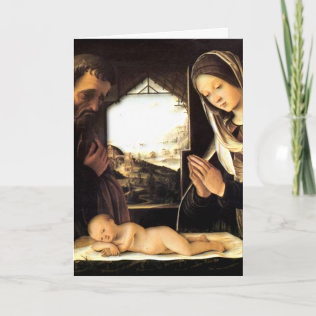 Cartes Pour Fêtes Annuelles La crèche pour Noël - Sainte Famille, Costa (Devant)