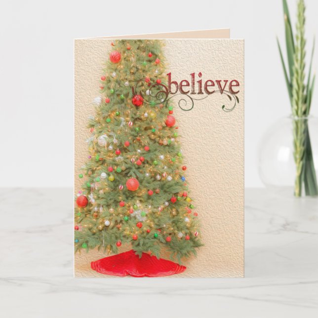 Cartes Pour Fêtes Annuelles La croyance traditionnelle en l'art de Noël (Devant)