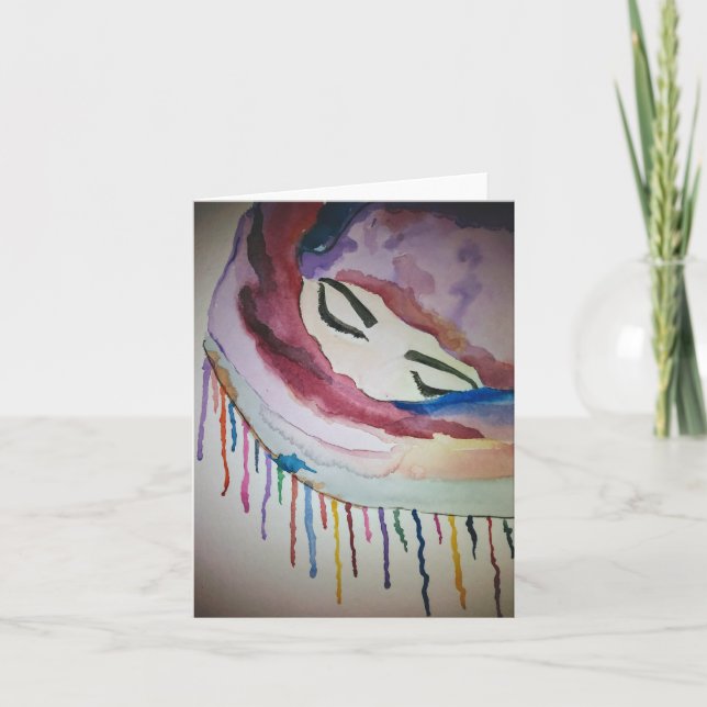 Cartes Pour Fêtes Annuelles la dame dans le foulard (Devant)