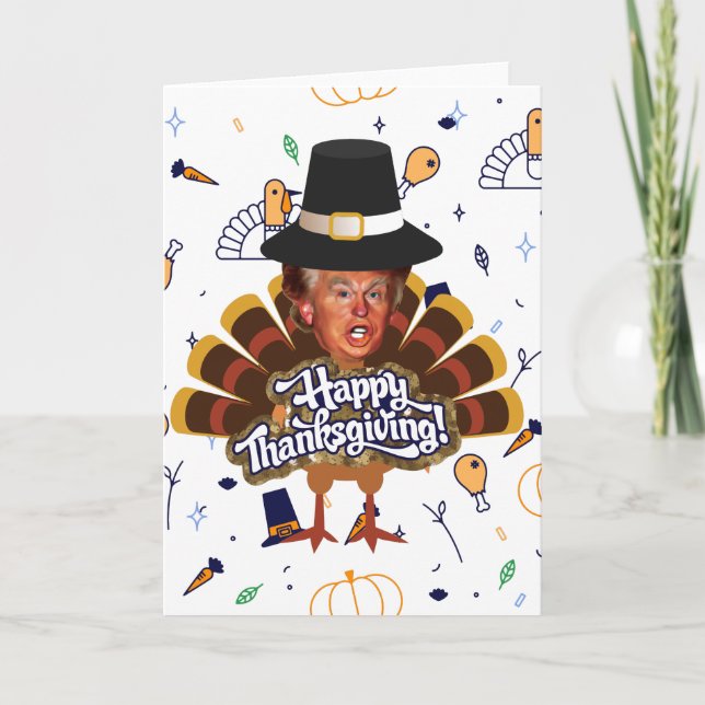 Cartes Pour Fêtes Annuelles "la dinde trump (Devant)