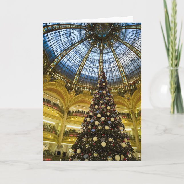 Cartes Pour Fêtes Annuelles La Fayette de Galeries à Noël, Paris, France (Devant)