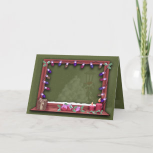Cartes Pour Fêtes Annuelles La fenêtre de Noël d'hiver allume l'insertion de