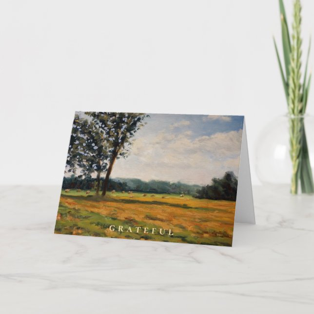 Cartes Pour Fêtes Annuelles La ferme Hay Bales au soleil (Devant)