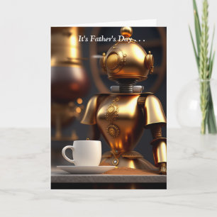 Cartes Pour Fêtes Annuelles La Fête des pères Robot Barista
