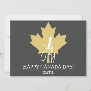 Cartes Pour Fêtes Annuelles La Feuille d'érable du Canada, Joyeuse fête du Can
