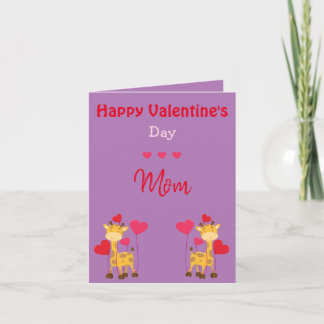 Cartes Pour Fêtes Annuelles La Girafe de la Saint-Valentin