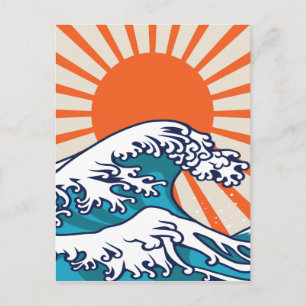 Cartes Pour Fêtes Annuelles La Grande Vague au large de Kanagawa, affiche japo