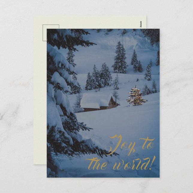 Cartes Pour Fêtes Annuelles La Joie De La Fête De L'Or Au Monde (Devant / Derrière)