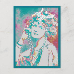 Cartes Pour Fêtes Annuelles La joyeuse conception d'époque de belle de veuve